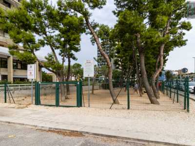 Torniamo su via Redi, superiamo un giardinetto per cani realizzato da un�azienda che vende articoli per animali sul lato opposto della strada...
